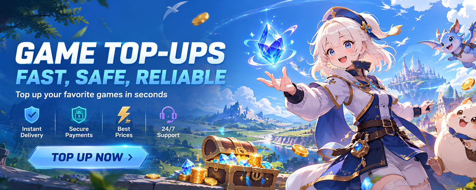 Game top-ups and gift cards